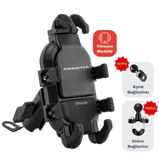 KNMASTER FP400 Titreşim Engelleyicili Tüm Motosikletlere Uyumlu Telefon Tutucu KNMASTER FP400 Titreşim Engelleyicili Tüm Motosikletlere Uyumlu Telefon Tutucu