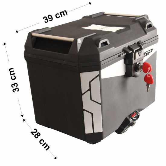 GP Kompozit Universal 33 lt Plastik Motosiklet Çantası Siyah GP Kompozit Universal 33 lt Plastik Motosiklet Çantası Siyah