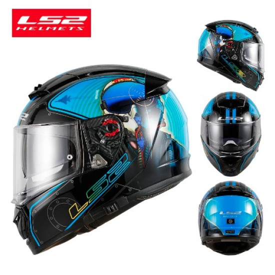 LS2 RAPID MACH II KASK GLOSS BLACK LS2 RAPID MACH II KASK GLOSS BLACK