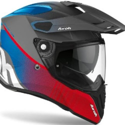 AIROH COMMANDER PROGRESS MAVİ KIRMIZI KASK