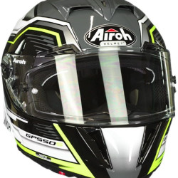 AIROH GP550 S RUSH WHITE YELLOW GLOSS KASK