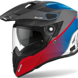 AIROH COMMANDER PROGRESS MAVİ KIRMIZI KASK