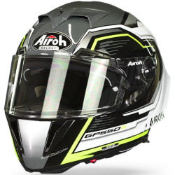 AIROH GP550 S RUSH WHITE YELLOW GLOSS KASK