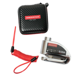 KNMASTER DL506A 6mm Alarmlı Disk Kilidi | Hatırlatma Kablosu ve Taşıma Çantası Hediye