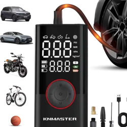 KNMASTER LP100:150PSI DİJİTAL GÖSTERGELİ ŞARJLI AKILLI LASTİK ŞİŞİRME POMPASI