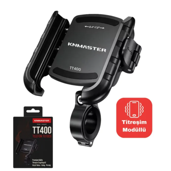 KNMASTER TT-400 Titreşim Önleyicili Motosiklet Telefon Tutucu