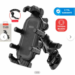 KNMASTER TT-820 Titreşim Önleyicili Motosiklet Telefon Tutucu