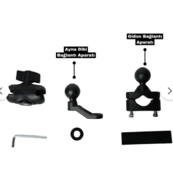 KNMASTER TT-820 Titreşim Önleyicili Motosiklet Telefon Tutucu