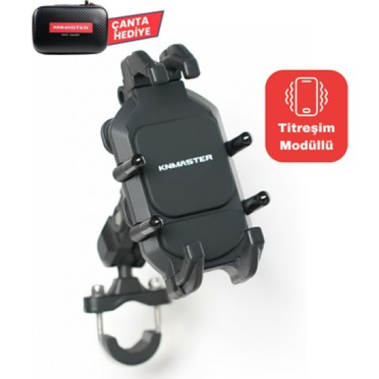 Knmaster TT-860 Titreşim Engelleyicili Tüm Motosikletlere Uyumlu Telefon Tutucu