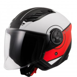 LS2 AIRFLOW 2 COVER MAT SİYAH-KIRMIZI-BEYAZ KASK