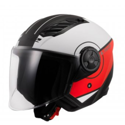 LS2 AIRFLOW 2 COVER MAT SİYAH-KIRMIZI-BEYAZ KASK