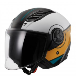 LS2 AIRFLOW 2 COVER SİYAH-BEYAZ-GOLD KASK