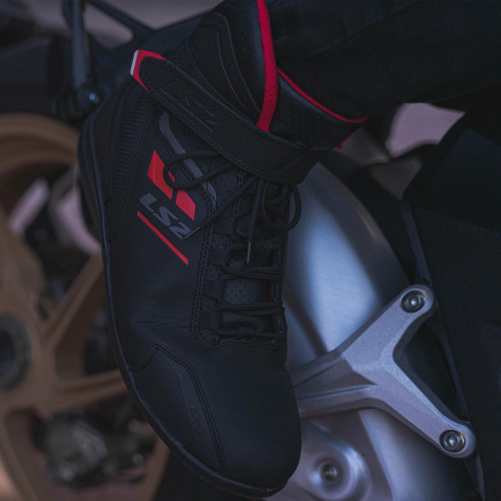 LS2 GARRA WP BOT SİYAH-KIRMIZI