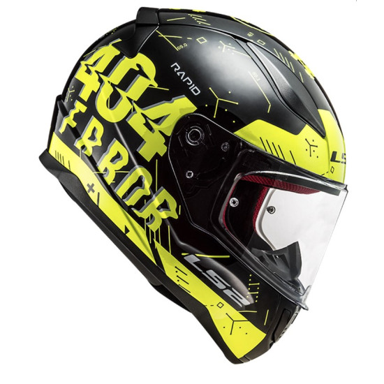 LS2 RAPID PLAYER NEON SARI-SİYAH KASK LS2 RAPID PLAYER NEON SARI-SİYAH KASK