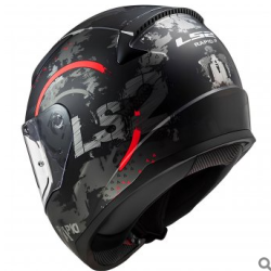 LS2 RAPID 2 CIRCLE MAT SİYAH-KIRMIZI KASK