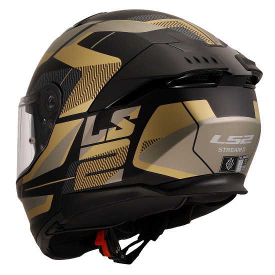 LS2 STREAM 2 ROAD MAT SİYAH-GOLD-GRİ KASK