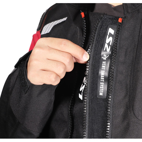 LS2 ZOOM MONT SİYAH-KIRMIZI