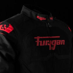 FURYGAN ATOM VENTED EVO YAZLIK MOTOSİKLET CEKETİ SİYAH-KIRMIZI