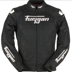 FURYGAN ATOM VENTED EVO YAZLIK MOTOSİKLET CEKETİ SİYAH BEYAZ