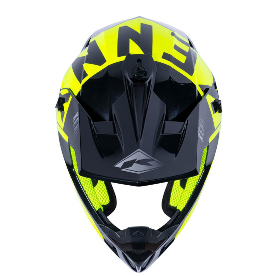KENNY PERFORMANCE Black Neon Yellow Silver Kask KENNY PERFORMANCE Black Neon Yellow Silver Kask