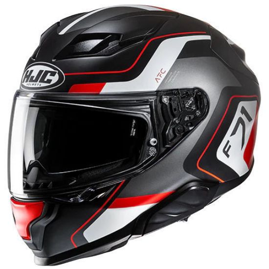 HJC F71 Arcan MC1SF Kapalı Motosiklet Kaskı Siyah Gri Kırmızı HJC F71 Arcan MC1SF Kapalı Motosiklet Kaskı Siyah Gri Kırmızı